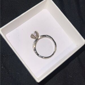 Elegant Silver Ring with Clear Stone